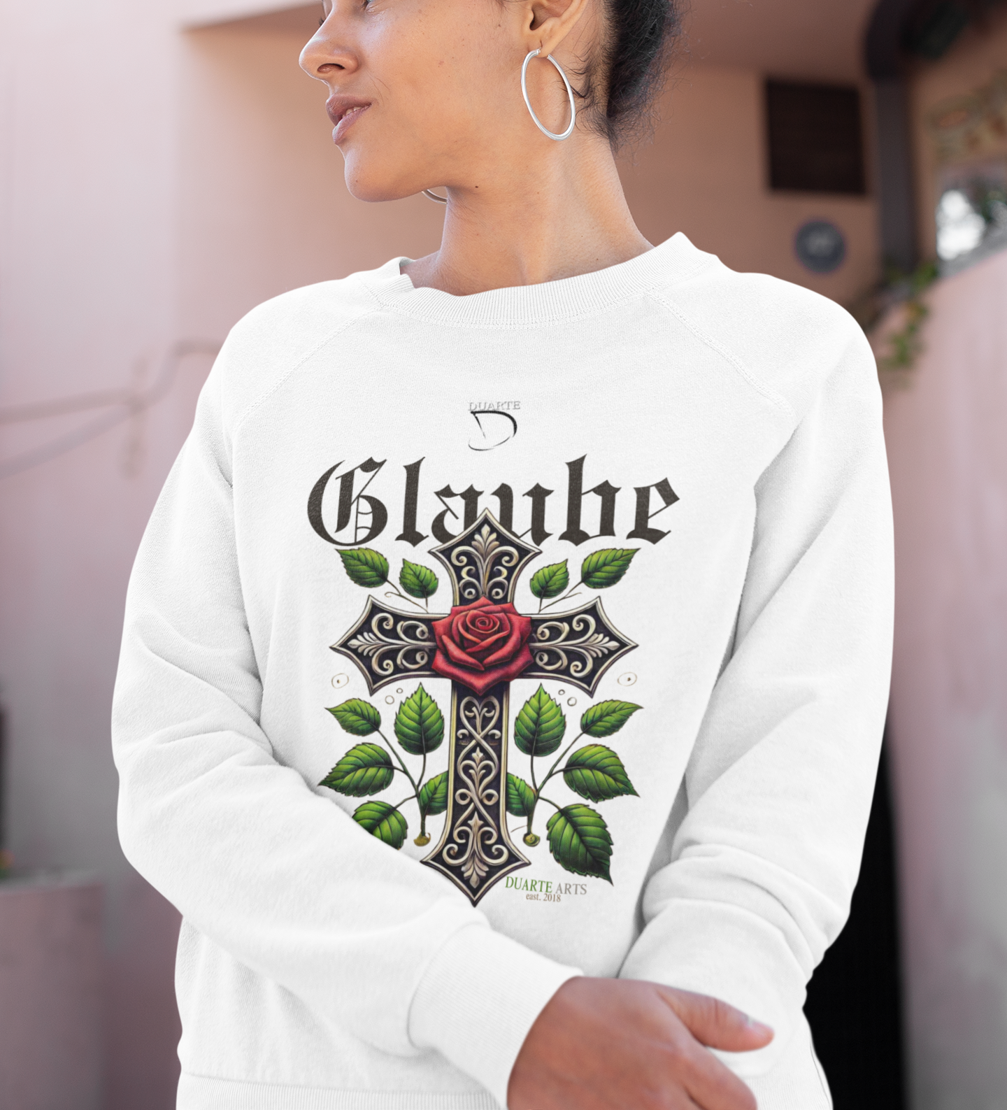 GLAUBE Kreuz Sweatshirt Unisex Pullover
