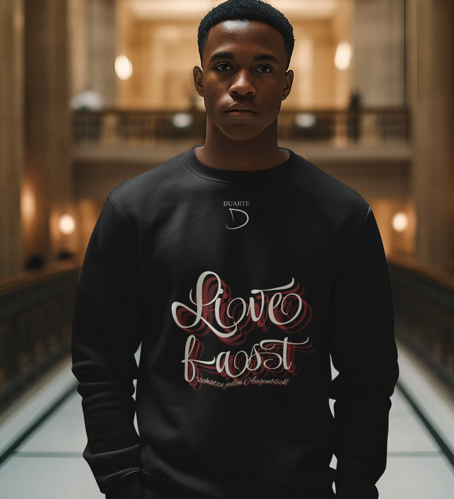LIVE FAST Sweatshirt Unisex Pullover - schätze jeden Augenblick