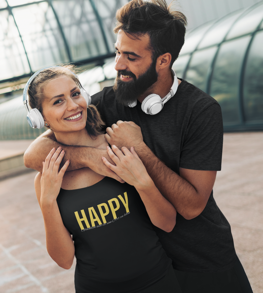 HAPPY "Modern Fit" Duarte Damen Tank- Top -glücklich sein ist eine Art